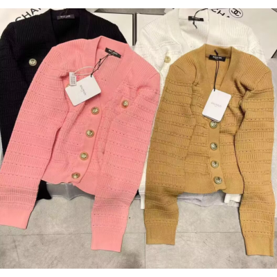 Balmain 2022 Ladies Handicraft Thread Cardigan - 발망 신상 여성 핸디크래프트 스레드 가디건 Bam0164x.Size(Free).3컬러(블랙/화이트/카멜)