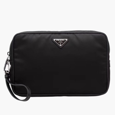 Prada 2018 Nylon Pouch Clutch Bag ,24CM - 프라다 2018 나일론 남여공용 파우치 클러치백,2NE007,24CM,블랙