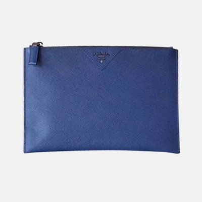 Prada Saffiano Mens Clutch Bag ,28CM - 프라다 사피아노 남성용 클러치백 2NG05V-6,28CM,블루