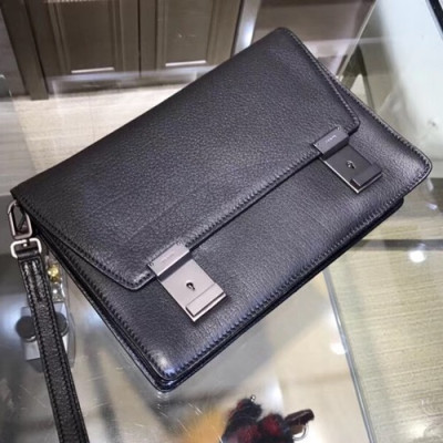 Prada 2018 Deer Skin Mens Clutch Bag ,25.5CM - 프라다 2018 디어스킨 남성용 클러치백 2VF016-4,25.5CM,블랙