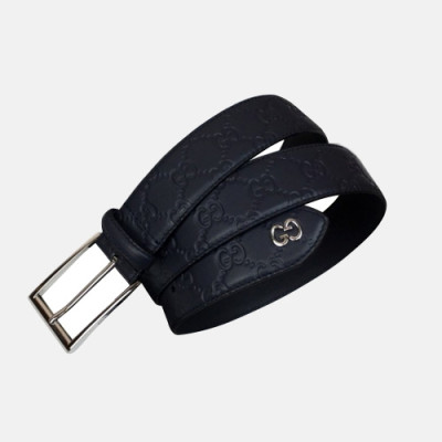 Gucci 2019 Mens Business Leather Belt - 구찌 신상 남성 비지니스 레더 벨트 Guc0687x.Size(4.0cm).네이비은장