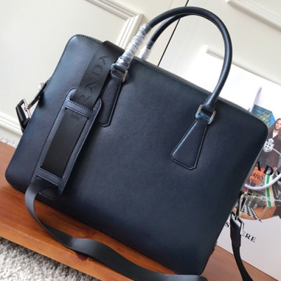 Prada Saffiano Mens Business Bag ,36CM - 프라다 사피아노  남성용 서류가방 2VE363-18 ,36CM,네이비