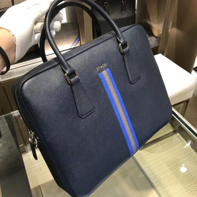 Prada Saffiano Mens Business Bag ,36CM - 프라다 사피아노  남성용 서류가방 2VE363-22 ,36CM,네이비