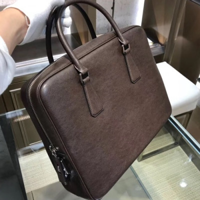 Prada Saffiano Mens Business Bag,36CM - 프라다 사피아노  남성용 서류가방 2VE305-2 ,36CM,브라운