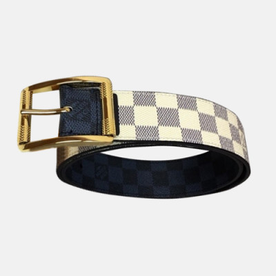 Louis vuitton 2019 Mens Damier Reversible Business Leather Belt - 루이비통 남성 다미에 리버서블 비지니스 레더 벨트 Lou0741.Size(4.0cm).3컬러(아이보리금장/아이보리은장/아이보리검장)