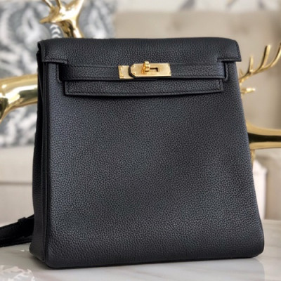 Hermes Kelly Ado Back Pack ,22cm - 에르메스 켈리 아도 여성용 백팩 HERB0557,22cm,블랙