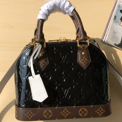 Louis Vuitton Alma Leather Tote Shoulder Bag,23.5cm - 루이비통 알마 레더 여성용 토트숄더백,M44389,LOUB1000 ,23.5cm,블랙