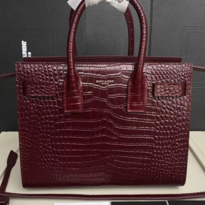 Saint Laurent Sac De Jour Leather Tote Shoulder Bag,26cm - 입생로랑 삭드쥬르 레더 토트 숄더백 421863, SLB0291,26cm,와인