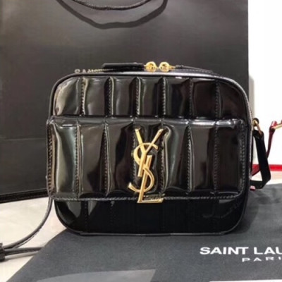 Saint Laurent 2019 Vicky Camera Shoulder Bag,18cm - 입생로랑 2019 비키 카메라 숄더백 555052, SLB0294,18cm,블랙