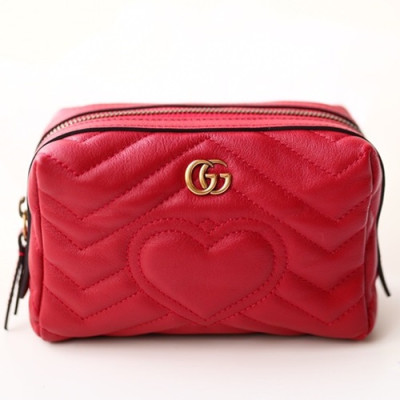 Gucci Marmont Matlase Pouch Clutch Bag,16CM - 구찌 마몬트 마틀라세 파우치 클러치백 476165,GUB0251,16cm,레드