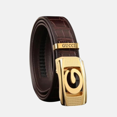 Gucci 2019 Mens Business Leather Belt - 구찌 남성 비지니스 자동 버클 레더 벨트 Guc0736x.Size(3.5cm).2컬러(블랙은장/브라운금장)