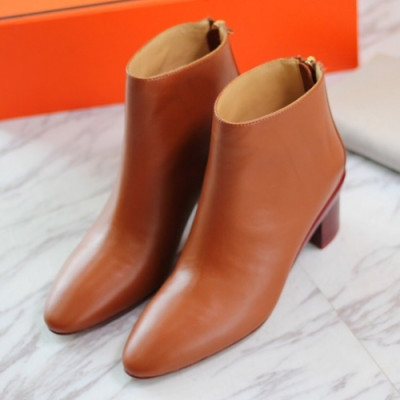 Hermes 2019 Ladies Leather Ankel Boots - 에르메스 여성 레더 앵클부츠 Her0122x.Size(225 - 245).브라운