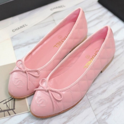 Chanel 2018 Ladies Classic CC Logo Ballet Shoes - 샤넬 여성 클랙식 CC 로고 발렛 슈즈 Cnl0223x.Size(225 - 255).핑크