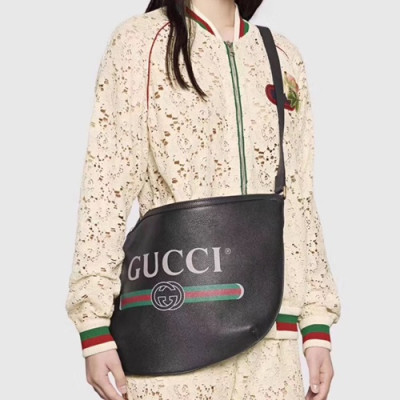 Gucci 2018 Leather Shoulder Bag ,32/47.5CM - 구찌 2018 레더 남여공용 숄더백 GUB0468 ,32/47.5cm,블랙