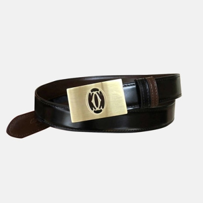 Cartier 2019 Mens Box Logo Business Leather Belt - 까르띠에 신상 남성 박스 로고 비지니스 레더 벨트 Car009x.Size(3.0cm).2컬러(블랙금장/블랙은장)