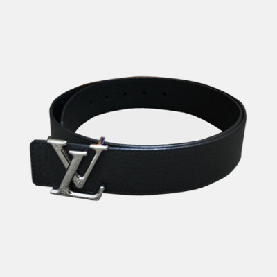 Louis vuitton 2019 Mens Initial Logo Leather Belt - 루이비통 남성 이니셜 로고 버클 레더 벨트 Lou0781x.Size(4.0cm).다크그레이은장