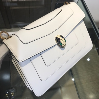 Bvlgari Serpenti Forever Chain Shoulder Bag,28CM - 불가리 세르펜티 포에버 체인 숄더백,BVLB0033,28cm,화이트