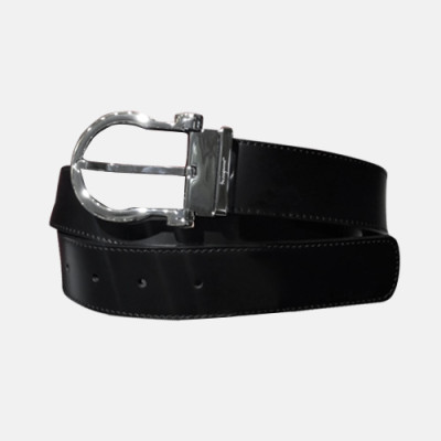 Salvatore Ferragamo 2019 Mens Business Classic Buckle Leather Belt - 살바토레 페라가모 남성 비지니스 클랙식 버클 레더 벨트 Fer0173x.Size(3.4cm).블랙은장