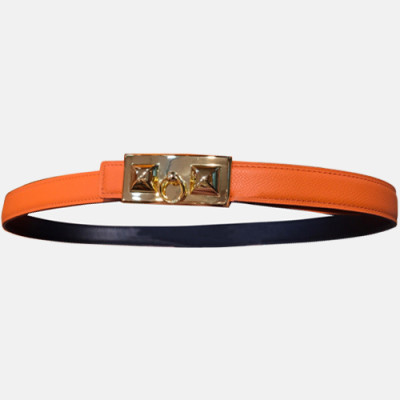 [매장판]Hermes 2019 Ladies Reversible Luck Stud EpsomLeather Belt - 에르메스 여성 리버서블 락스터드 엡솜 레더 벨트 Her0127x.Size(2.5cm).오렌지금장