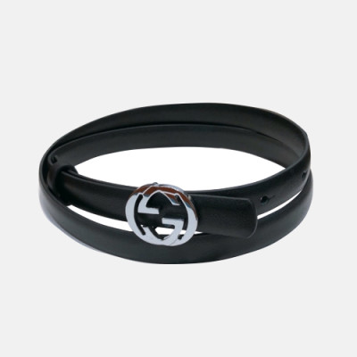 Gucci 2019 Ladies GG Buckle Business Leather Belt - 구찌 신상 여성 GG 버클 비지니스 레더 벨트 Guc0749x.Size(1.5cm).블랙은장