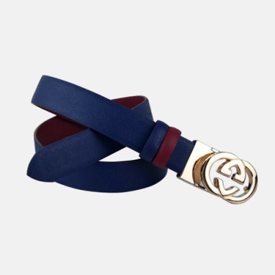 [매장판]Gucci 2019 Ladies Saffiano GG Buckle Business Leather Belt - 구찌 신상 여성 사피아노 GG 버클 비지니스 레더 벨트 Guc0758x.Size(3.0cm).네이비금장