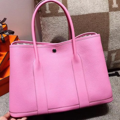 Hermes Garden Party TC Leather Tote Bag ,36cm - 에르메스 가든파티 TC 레더 여성용 토트백 HERB0596,36cm,핑크