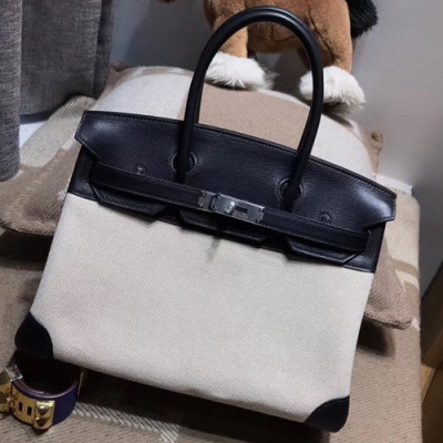 Hermes Birkin Epsom Leather Tote Shoulder Bag ,30cm - 에르메스 버킨 엡송 레더 여성용 토트 숄더백 HERB0611,30cm,블랙