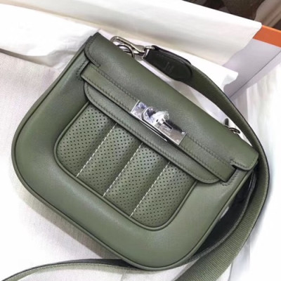 Hermes Berline Swift Leather Shoulder Bag - 에르메스 베를린 스위프트 레더 여성용 숄더백 HERB0632,카키