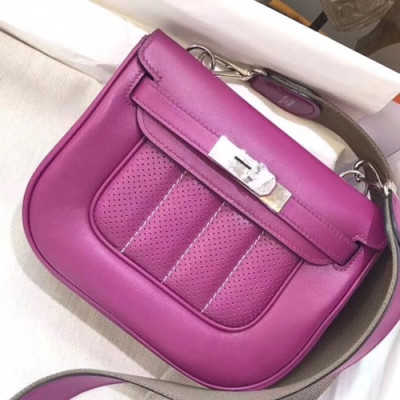 Hermes Berline Swift Leather Shoulder Bag - 에르메스 베를린 스위프트 레더 여성용 숄더백 HERB0633,퍼플