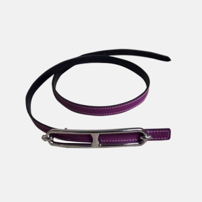 [매장판]Hermes 2019 Ladies Roulis 'H'Buckle Leather Belt - 에르메스 여성 H버클 레더 벨트 Her0138x.Size(1.3cm).퍼플은장