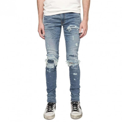 Amiri 2019 Mens Denim Slim Fit Pants - 아미리 신상 남성 슬림핏 데님 팬츠 Ami0028x.Size(28 - 42).블루