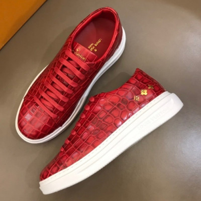 Louis Vuitton 2019 Mens Handmade Leather Sneakers - 루이비통 신상 남성 핸드 메이드 레더 스니커즈 Lou0818x.Size(240 - 270).레드