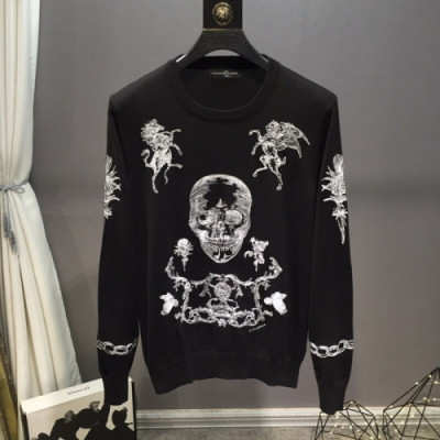 Alexander McQueen  2019 Mens Crew -neck Sweater - 알렉산더 맥퀸  남성 신상 크루넥 스웨터 Qeen0045x.Size(m - 3xl).블랙