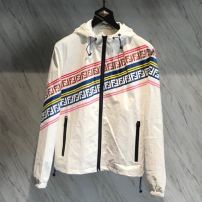 Fendi 2019 Mens Wind Breaker Jacket - 펜디 남성 신상 방풍 자켓 Fen0130x.Size(m - 3xl).화이트