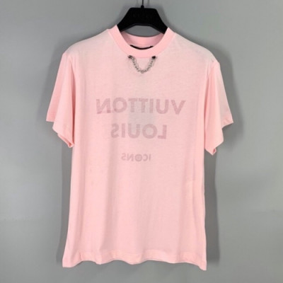 Louis vuitton 2019 Mens Logo Cotton Short Sleeved Tshirt - 루이비통 남성 로고 실켓면 반팔티 Lou0849x.Size(xs - m).핑크