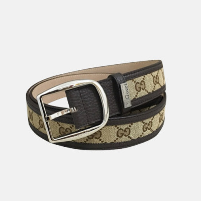 Gucci 2019 Mens Classic Steel Buckle Business Leather Belt - 구찌 신상 남성 클래식 스틸 버클 비지니스 레더 벨트 Guc0833x.Size(4.0cm).브라운은장