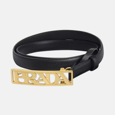 Prada 2019 Ladies Box Logo Business Leather Belt - 프라다 여성 신상 박스 로고 비지니스 레더 벨트 Pra0486x.Size(2.0cm).2컬러(레드은장/블랙은장)