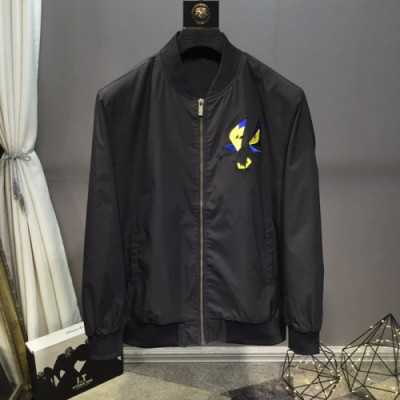 Fendi 2019 Mens Embroidery Casual Blouson - 펜디 남성 자수 캐쥬얼 블루종 Fen0139x.Size (M - 2XL).블랙