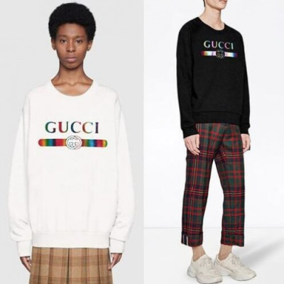 Gucci 2019 Mm/Wm Rainbow Logo Man-to-man - 구찌 레인보우로고 맨투맨 Guc0844x.Size(l - xl).2컬러(블랙/화이트)