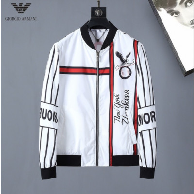 [매장판]Armani 2019 Mens Striped Pattern Casual Jacket - 알마니 남성 스트라이프 캐쥬얼 자켓 Arm0148x.Size(m - 3xl).2컬러(블랙/화이트)