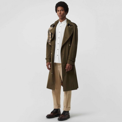 Burberry 2019 Mens Classic Cotton Trench Coat - 버버리 남성 클래식 코튼 트렌치 코트 Bur0572x.Size(s - 2xl).화이트