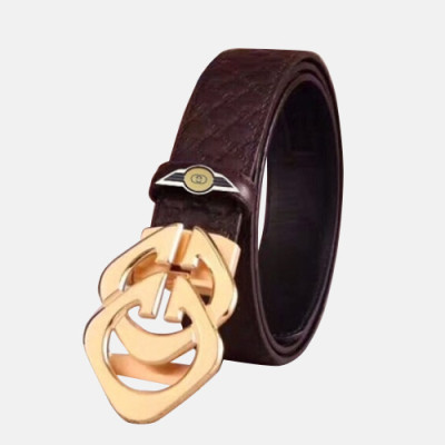 Gucci 2019 Mens Signature GG Steel Buckle Leather Belt - 구찌 신상 남성 시그니처 GG 스틸 버클 레더 벨트 Guc0854x.Size(3.5cm).2컬러(블랙은장/브라운금장)