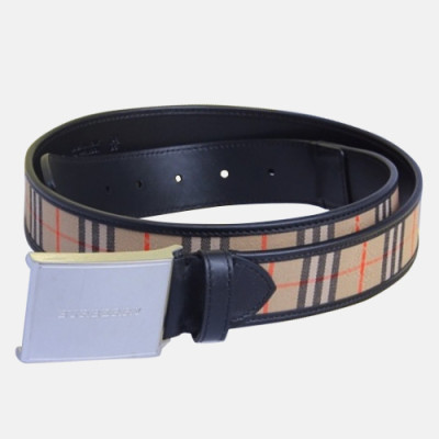 Burberry 2019 Mens London Initial Box  Logo Buckle Business Leather Belt - 버버리 남성 런던 이니셜 박스 로고 버클 비지니스 레더 벨트 Bur0586x.Size(3.5cm).체크블랙은장