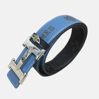 Hermes 2019 Mens Business Signature Logo Leather Belt - 에르메스 남성 비지니스 시그니처 로고 가죽 벨트 Her0188x.Size(3.8cm).블루은장