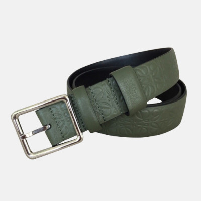 Loewe 2019 Mens Business Classic Buckle Leather Bellt - 로에베 남성 비지니스 클래식 버클 레더 벨트 Loe0036x.Size(3.8cm).그린은장