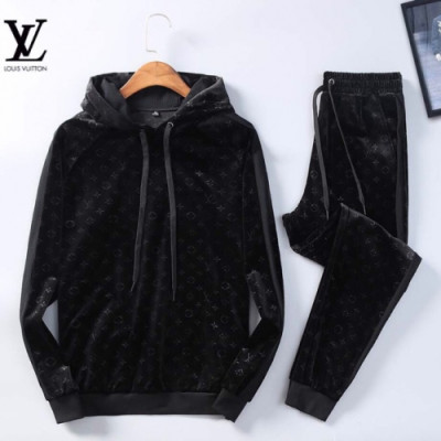 Louis Vuitton 2019 Mens Velvet Trianing Clothes - 루이비통 신상 남성 벨벳 트레이닝복 Lou0895x.Size(m - 3xl).블랙