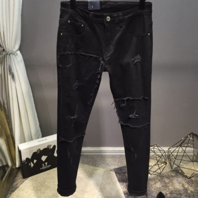 Armani 2018 Mens Logo Denim Pants - 알마니 남성 신상 로고 데님 팬츠 Arm0158x.Size(29 - 38).블랙