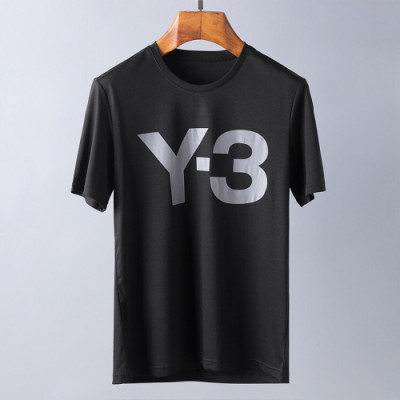 Y-3 2019 Mens  Logo Printing Cotton Short Sleeved Tshirt - 요지야마모토 남성 로고  프리팅 코튼 반팔티 Y3/0019x.Size (m - 2xl).블랙