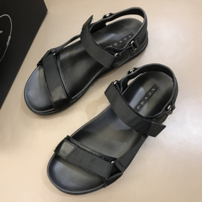 Prada 2019 Mens Velcro Strap Sandal - 프라다 남성 벨크로 스트랩 샌달 Pra0514x.Size(240 - 275).블랙