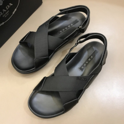 Prada 2019 Mens Velcro Strap Sandal - 프라다 남성 벨크로 스트랩 샌달 Pra0517x.Size(240 - 275).블랙